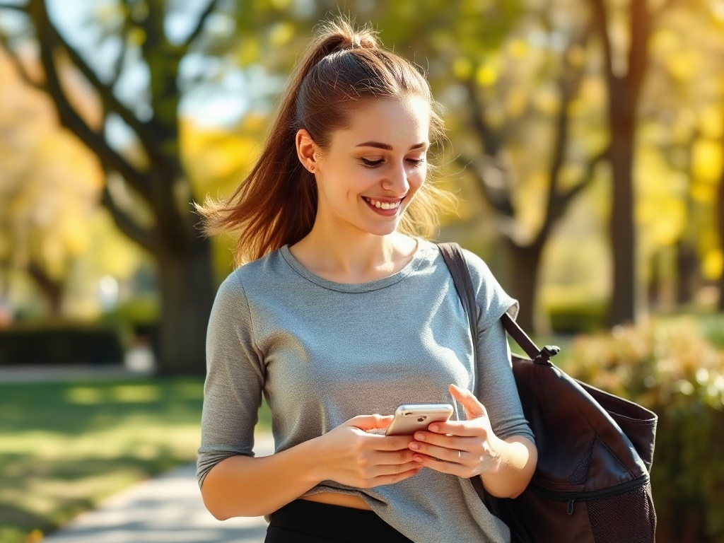 A person enjoying StepsApp Pedometer on their phone